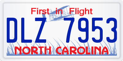 NC license plate DLZ7953