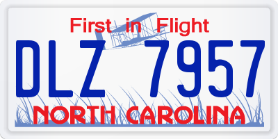 NC license plate DLZ7957