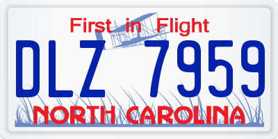 NC license plate DLZ7959