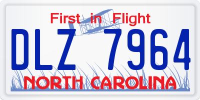 NC license plate DLZ7964