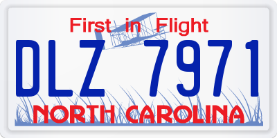 NC license plate DLZ7971