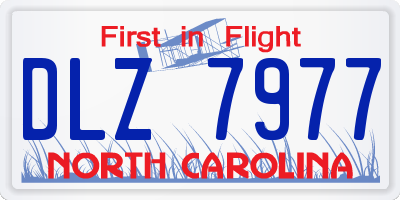 NC license plate DLZ7977