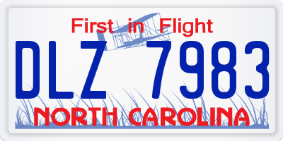 NC license plate DLZ7983