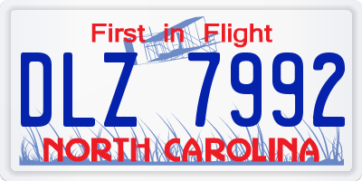 NC license plate DLZ7992