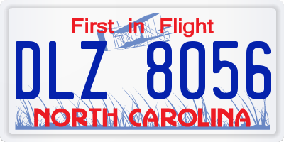 NC license plate DLZ8056