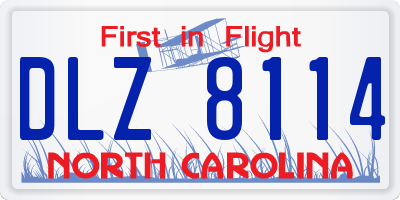 NC license plate DLZ8114