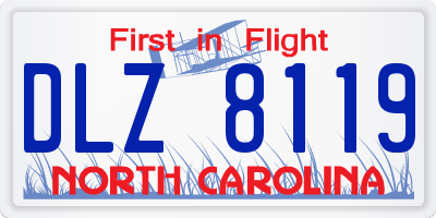 NC license plate DLZ8119