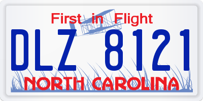 NC license plate DLZ8121