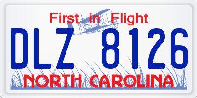 NC license plate DLZ8126