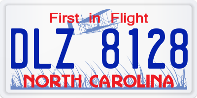 NC license plate DLZ8128