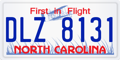 NC license plate DLZ8131