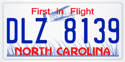 NC license plate DLZ8139