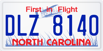 NC license plate DLZ8140