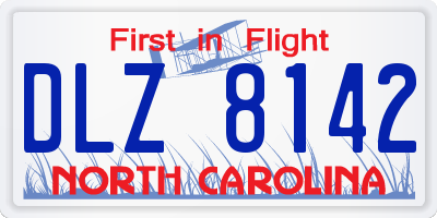 NC license plate DLZ8142