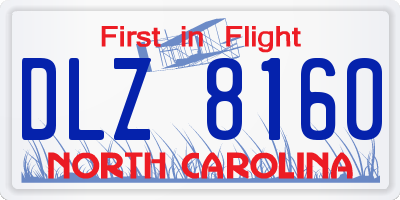 NC license plate DLZ8160