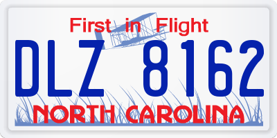 NC license plate DLZ8162