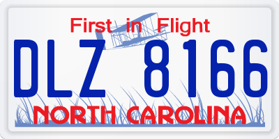NC license plate DLZ8166