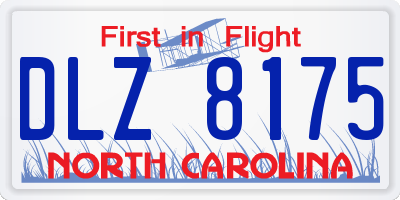 NC license plate DLZ8175