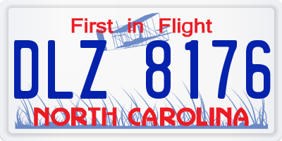 NC license plate DLZ8176