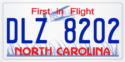 NC license plate DLZ8202