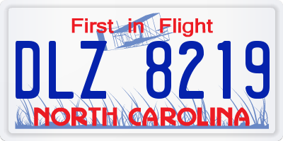 NC license plate DLZ8219