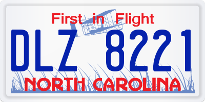 NC license plate DLZ8221