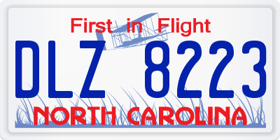 NC license plate DLZ8223