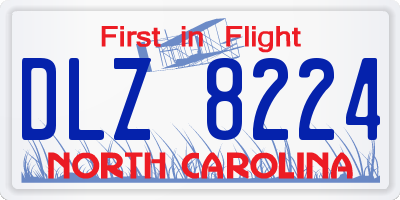 NC license plate DLZ8224