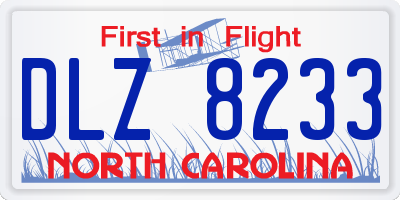 NC license plate DLZ8233