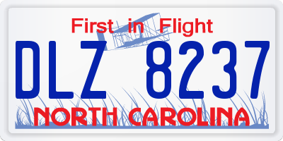 NC license plate DLZ8237