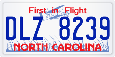 NC license plate DLZ8239