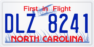 NC license plate DLZ8241