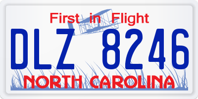 NC license plate DLZ8246