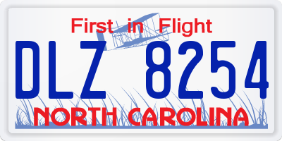 NC license plate DLZ8254