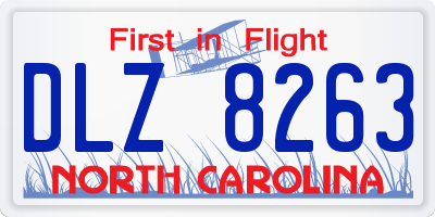 NC license plate DLZ8263
