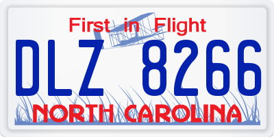 NC license plate DLZ8266