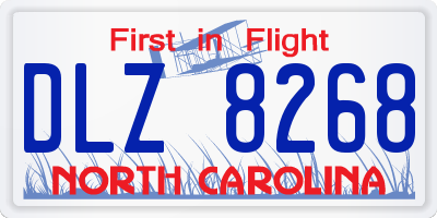 NC license plate DLZ8268