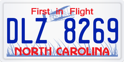 NC license plate DLZ8269
