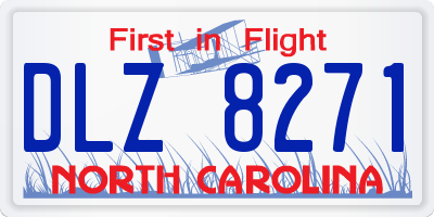 NC license plate DLZ8271