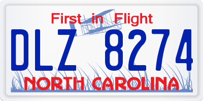 NC license plate DLZ8274
