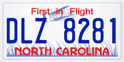 NC license plate DLZ8281
