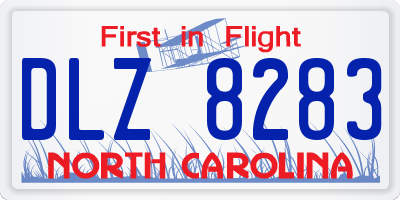 NC license plate DLZ8283
