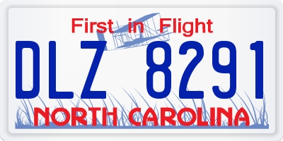 NC license plate DLZ8291