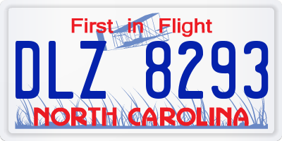 NC license plate DLZ8293