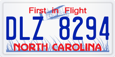 NC license plate DLZ8294
