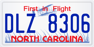 NC license plate DLZ8306
