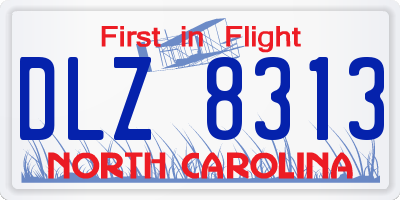 NC license plate DLZ8313