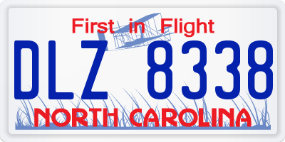 NC license plate DLZ8338