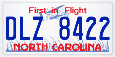 NC license plate DLZ8422