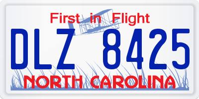 NC license plate DLZ8425